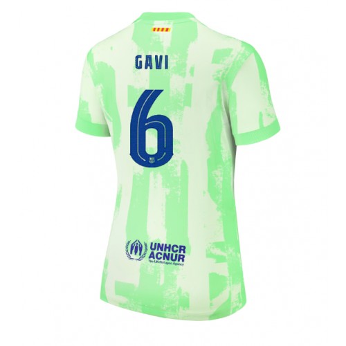 Fotbalové Dres Barcelona Paez Gavi #6 Dámské Alternativní 2024-25 Krátký Rukáv